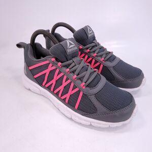Reebok Speedlux 2.0 Athletic Lace Up Shoe Womens Size 6 CN1490 Gray Pink White